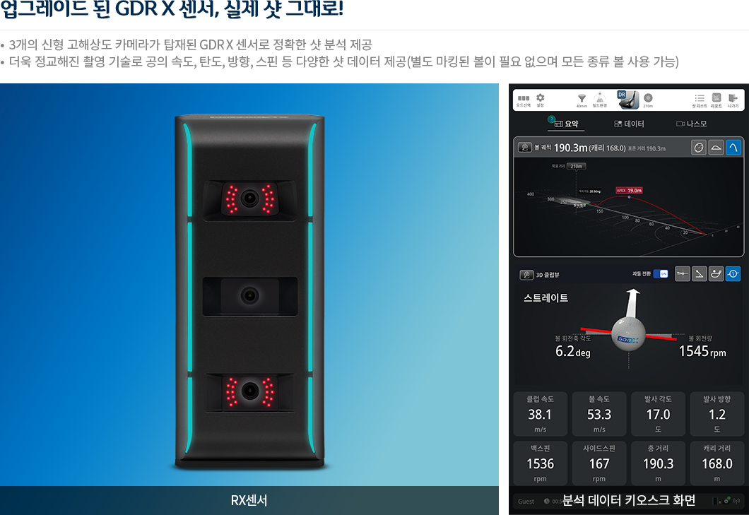 업그레이드 된 GDR X 센서, 실제 샷 그대로!